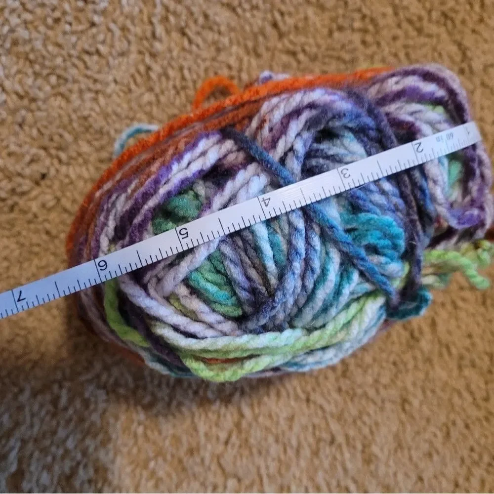 Yarn ball as seen various in color mixed colorful approximate measurement